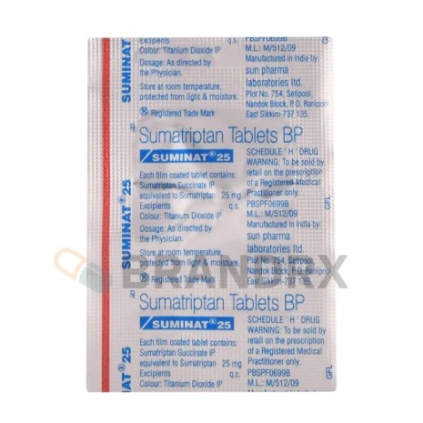 Suminat 25 mg Sun Pharmaceuticals Industries