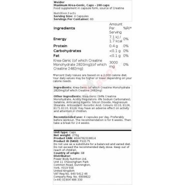 Maximum Krea-Genic Weider Weider